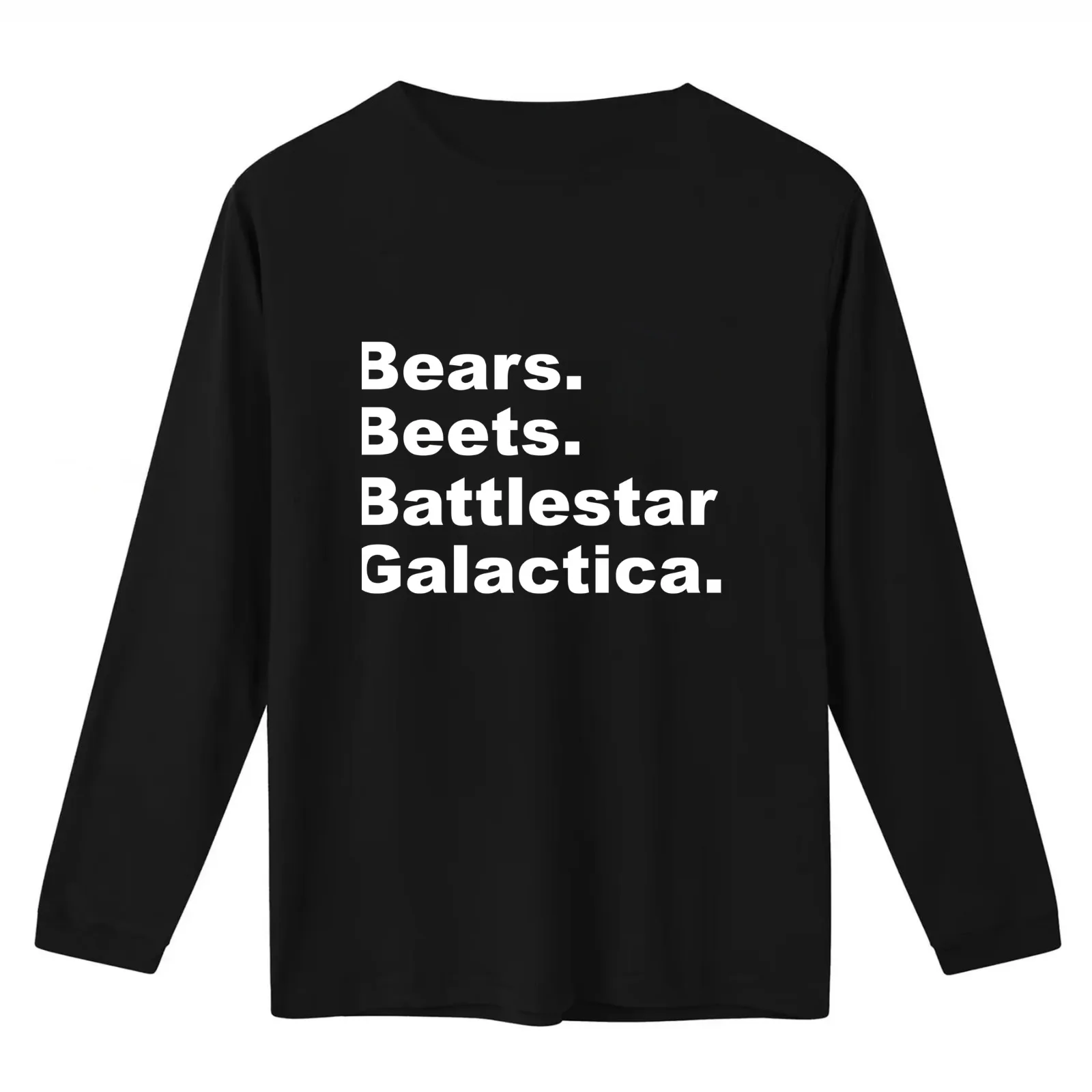 Bears Beets Battlestar Galactica T-Shirt Summer Casual Cotton Tee Oversized Streetwear Tops Vintage Graphic Print