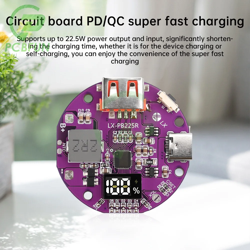 22.5W Charging Treasure Two-way Fast Charging Mobile Power Module Circuit Board PD/QC Super Fast Charging