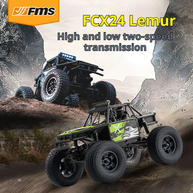 Fms controle remoto off-road veículo fcx24, dupla velocidade, ponte, anfíbio, modelo de simulação, brinquedo de simulação