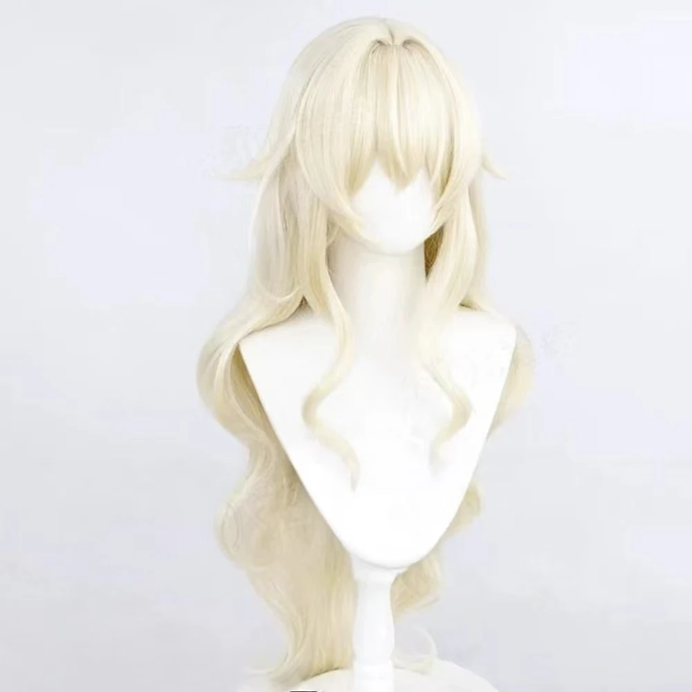 Anime Smiley Professor Cosplay Wig Simulated Scalp Top Rose Mesh Inner Net Long Curly Hair Heat Resistant Synthetic Fiber