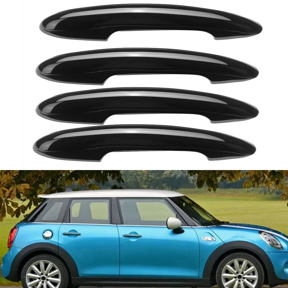 4X Gloss Black Car Door Handle Covers Accessories For MINI WITHOUT Keyless FOR MINI For Cooper F55 FOR MINI Countryman F60