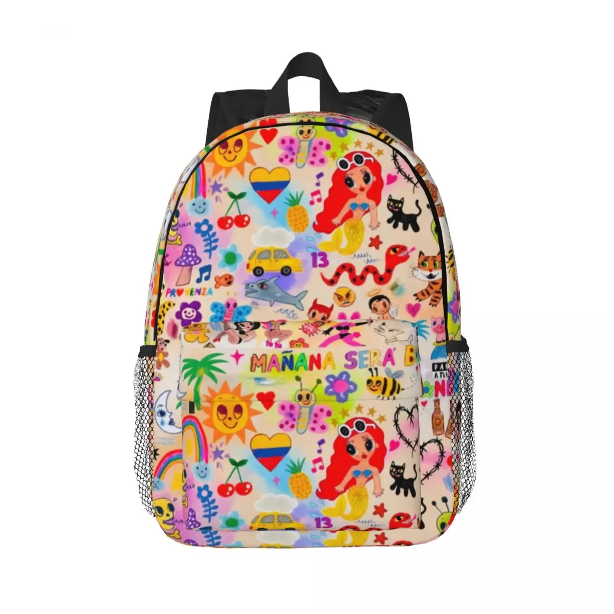 

Manana Sera Bonito Karol New Fashionable Pattern School Bag Print Lightweight Backpack 15inch