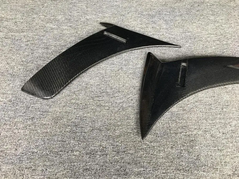 For Benz S Class W222 S63 S65 AMG 2018 2019  Carbon fiber Front Bumper Flaps Side Fender Fins Splitters Moulding Trim Styling