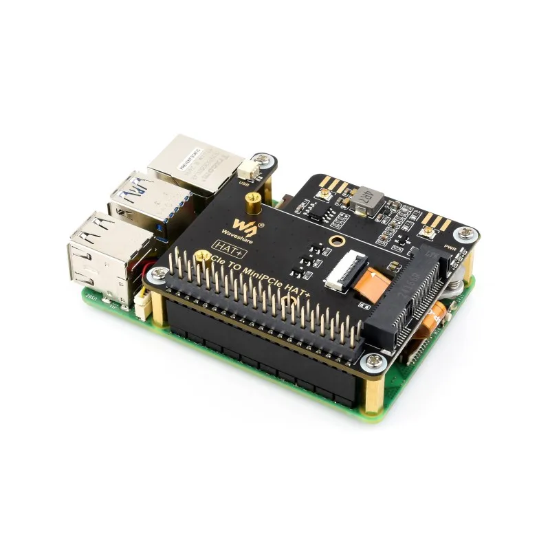 

Raspberry Pi 5 PCIe to MiniPCIe Adapter Mini PCIe Wireless NIC USB Bluetooth Plug and Play DriverFree High-Speed Networking Card