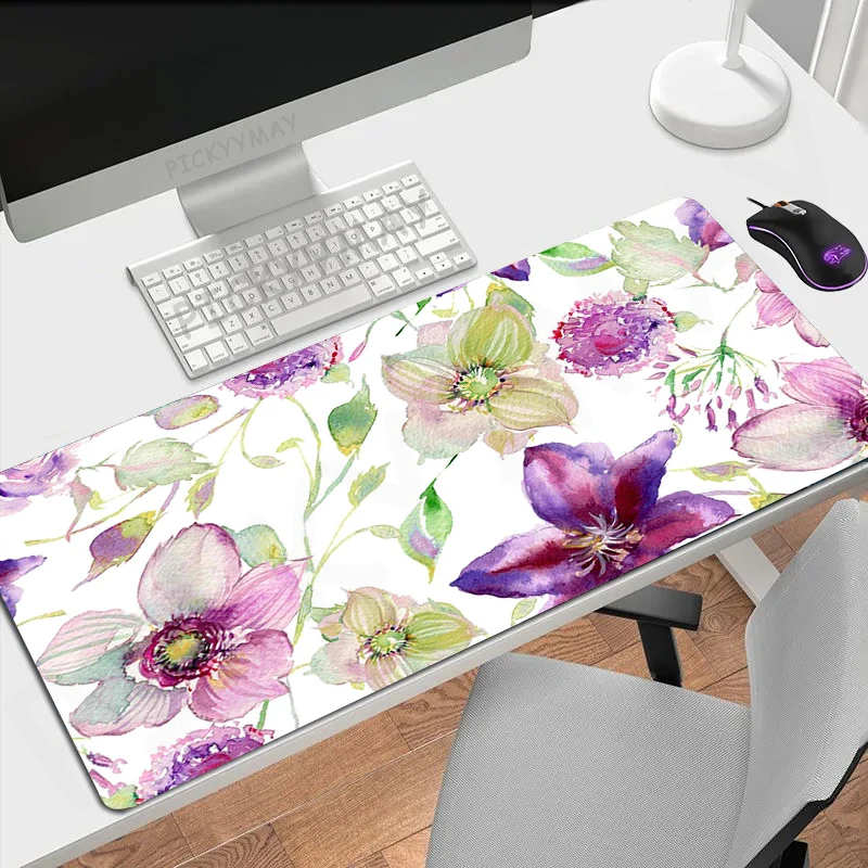 لوحة ماوس بتصميم زهرة، لوحة ماوس ألعاب كبيرة، لوحة ماوس ألعاب XXL، حصيرة لوحة مفاتيح كبيرة، وسادة مكتب للكمبيوتر المحمول