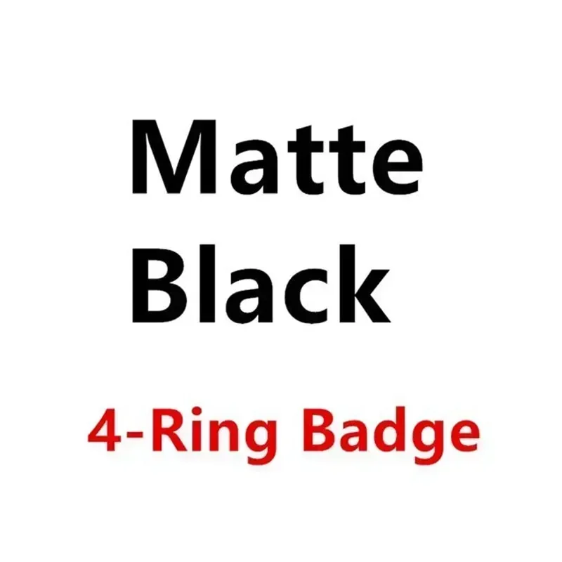4 Ring ABS Zilver Zwart Decal Auto Kap Voorzijde Motorkap Grill Achterklep Embleem Logo Badge Voor A3 A4 A5 A6 A7 Q2 Q3 Q5 Q8 TT Sticker