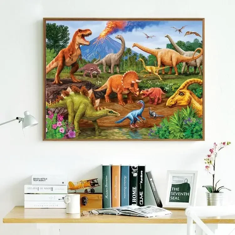 1000/500/300/120 Pezzi Dinosauri Puzzle per Adulti Decorazioni per la Casa Giochi Paesaggio Puzzle Giocattoli Educativi Regali di Compleanno