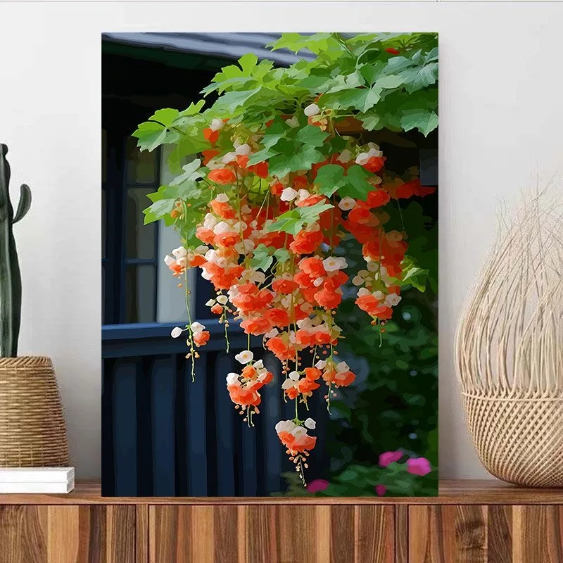 

A6025 Charming Botanical Oil Painting