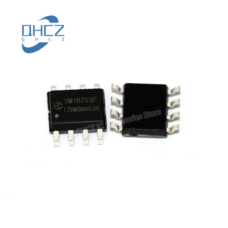 Driver LED SM16703P SOP-8, Chip IC de Circuito Integrado Novo e Original, Em estoque, 30 Unidades
