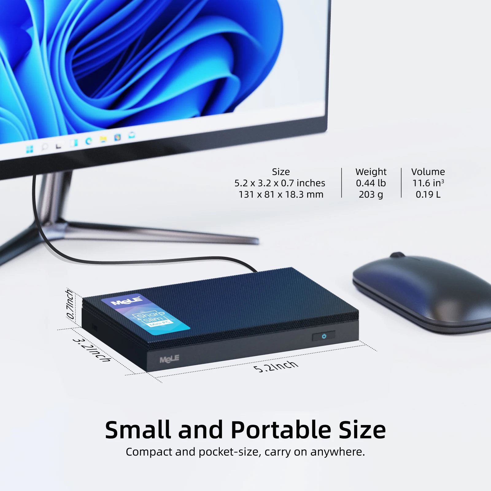 Imagem -04 - Mele Fanless Ultra Thin Mini pc Windows 11 Pro Celeron N5105 8gb 16gb 128gb 256gb 512gb Industrial pc Auto Power Micro pc Gigabit Ethernet Pxe Usb-c Wifi54k Dual Hdmi tipo Displaypd3.0 Quieter3c