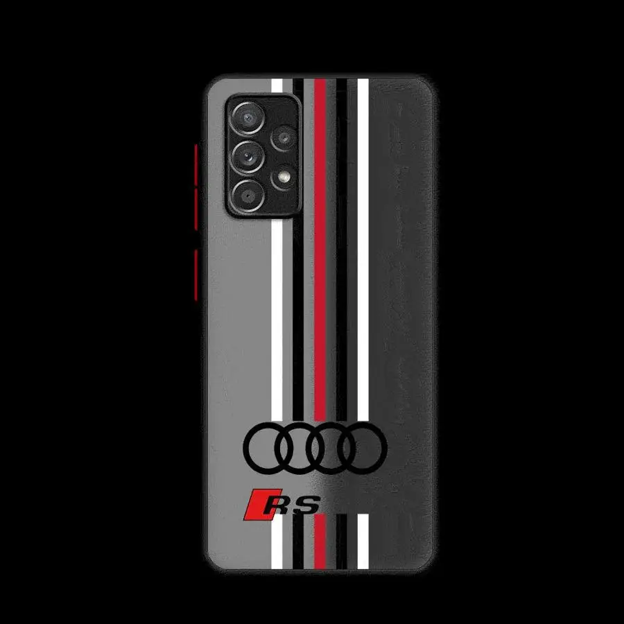 A-Audi Art Logo Case for Samsung Galaxy A55 A72 A12 A13 A14 A32 A34 A24 A54 A33 A73 5G A35 A52 A53 A15 A22 A23 A25 Cover Shell