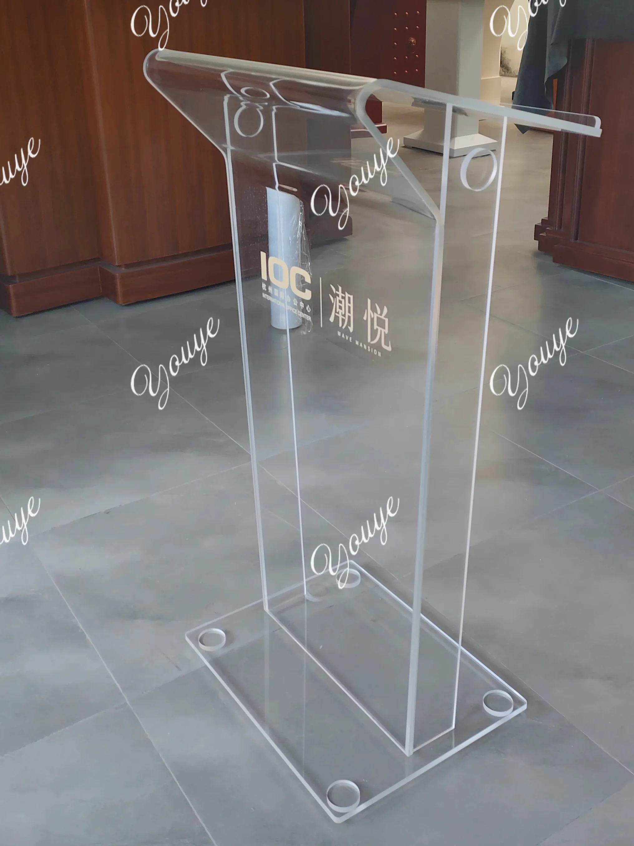 Frosted Acrylic Podium Lecture Podium Podium Sales Department Welcome Desk Restaurant Reception Desk Concierge Desk