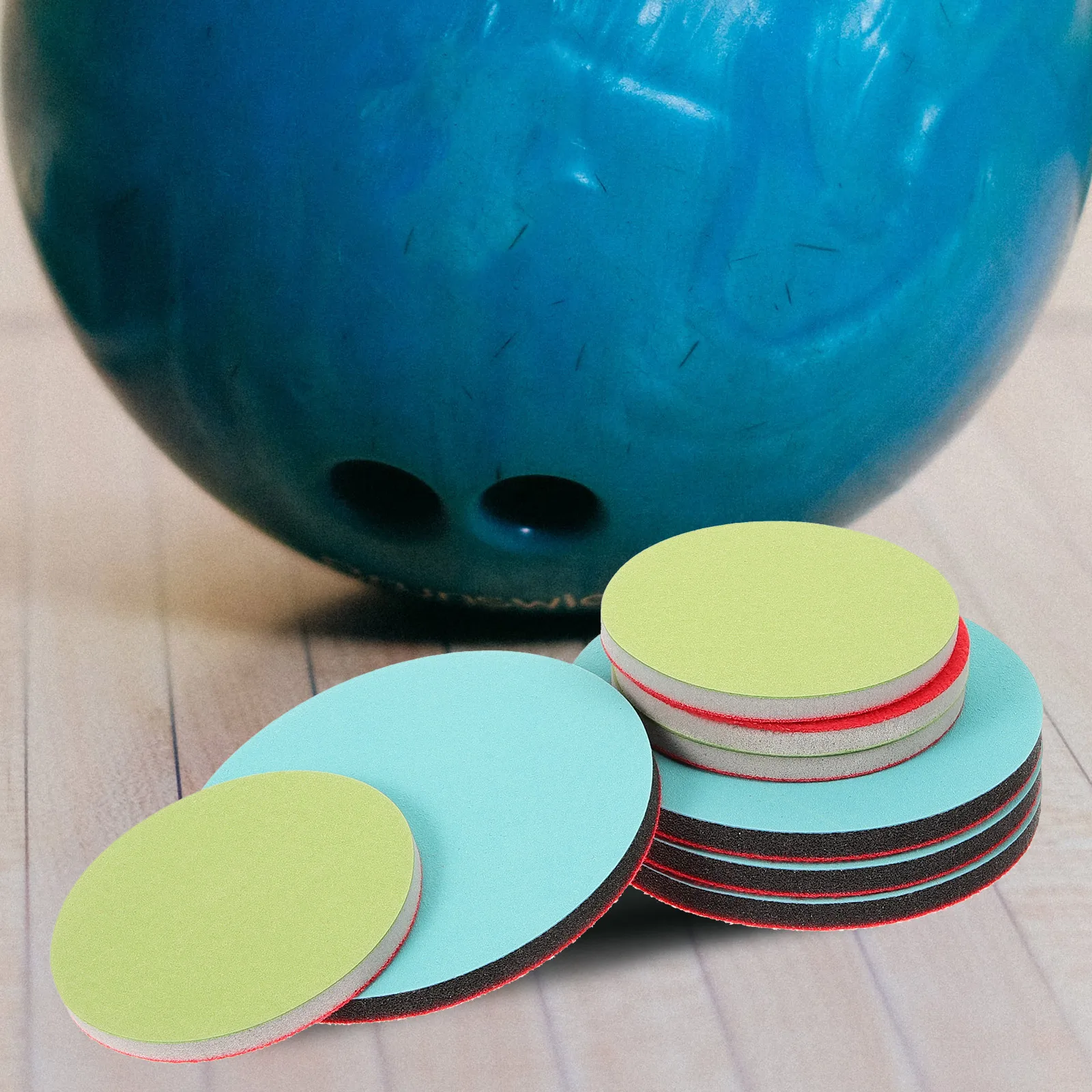 

8pcs Bowling S Pads 3inch Green 4inch Blue Sponge Paper Ball Polishing Cleaning Accessories Efficient Practical Heat