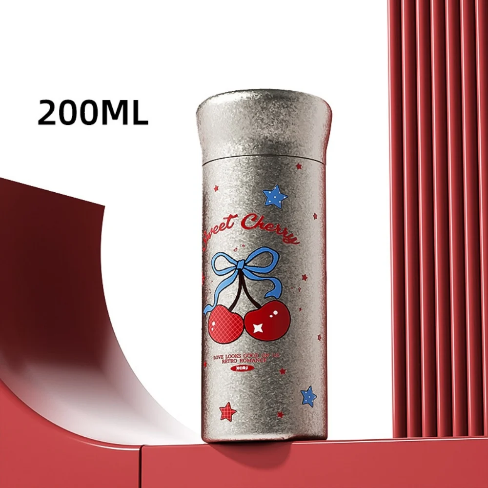 Titanium Water Bottle 6.8oz/200ml, Ultralight Mini Mug for Coffee & Drinks, Leakproof & Wide Mouth, Ideal for Hiking, Office