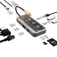 Basix 10in1 Type-C HUB для MacBook / USB разветвитель / HDMI адаптер / Концентратор usb для смартфона / Usb 3.0  Переходник с PD