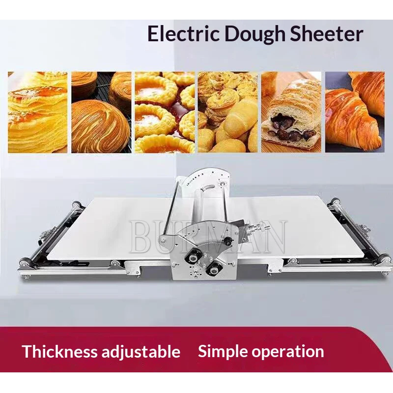 Portable Folding Bakery Pizza Croissant Machine Electric Dough Sheeter Easy Operation