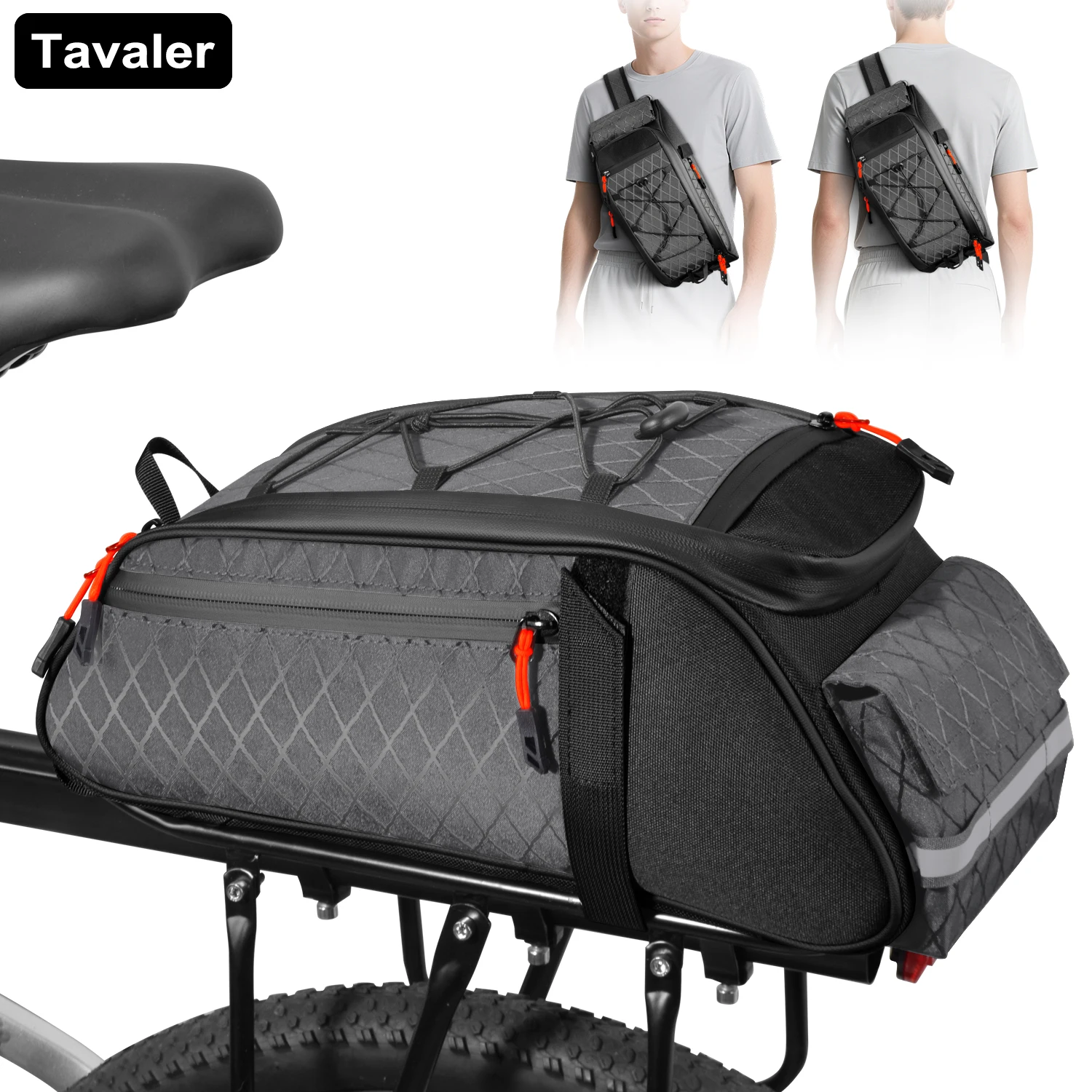 Neue Fahrrad-Gepäckträgertasche Upgrade 900D 10L Große Kapazität Reißfest Mehrzweck Schnelle Montage Befestigung Pendeln Outdoor Fahrradzubehör