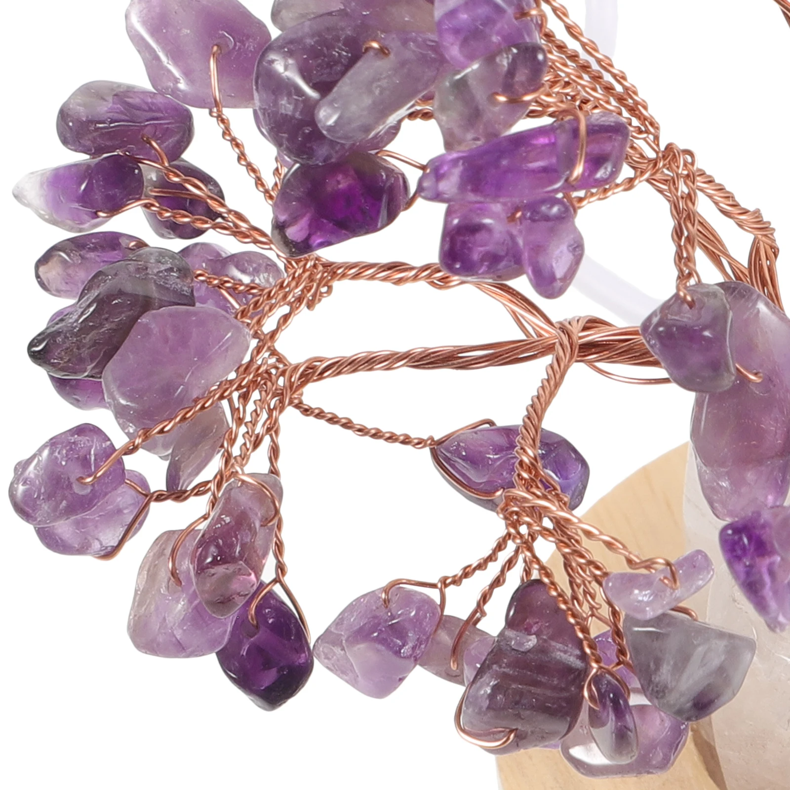 

Purple Crystal Tree Night Lamp Small Size Bedroom Decorative Light For Home Living Room Bedside Night Light