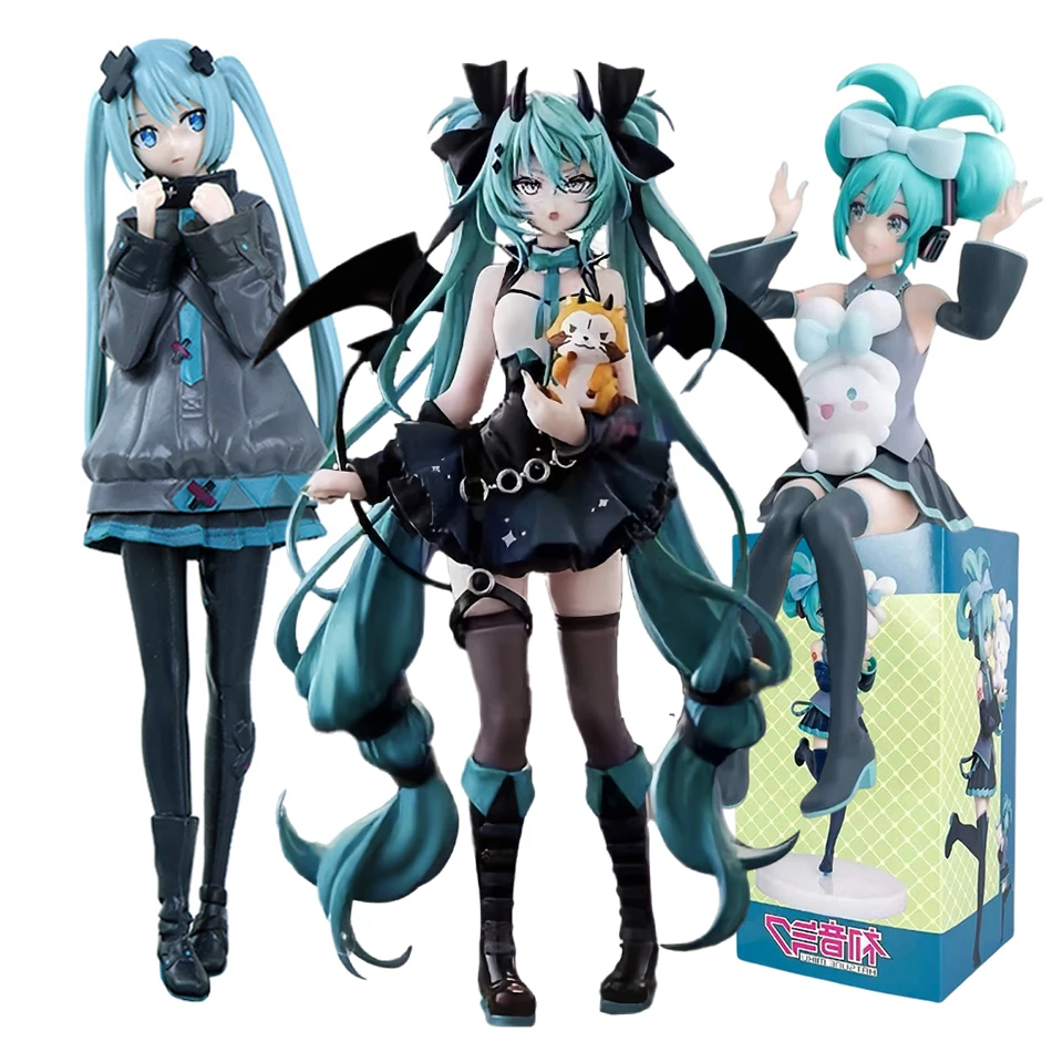 Hot Anime Anime Goddess Dopamine Hatsune Miku Figure Cherry Hatsune Miku Handmade PVC Model Anime Surrounding Cute Ornaments