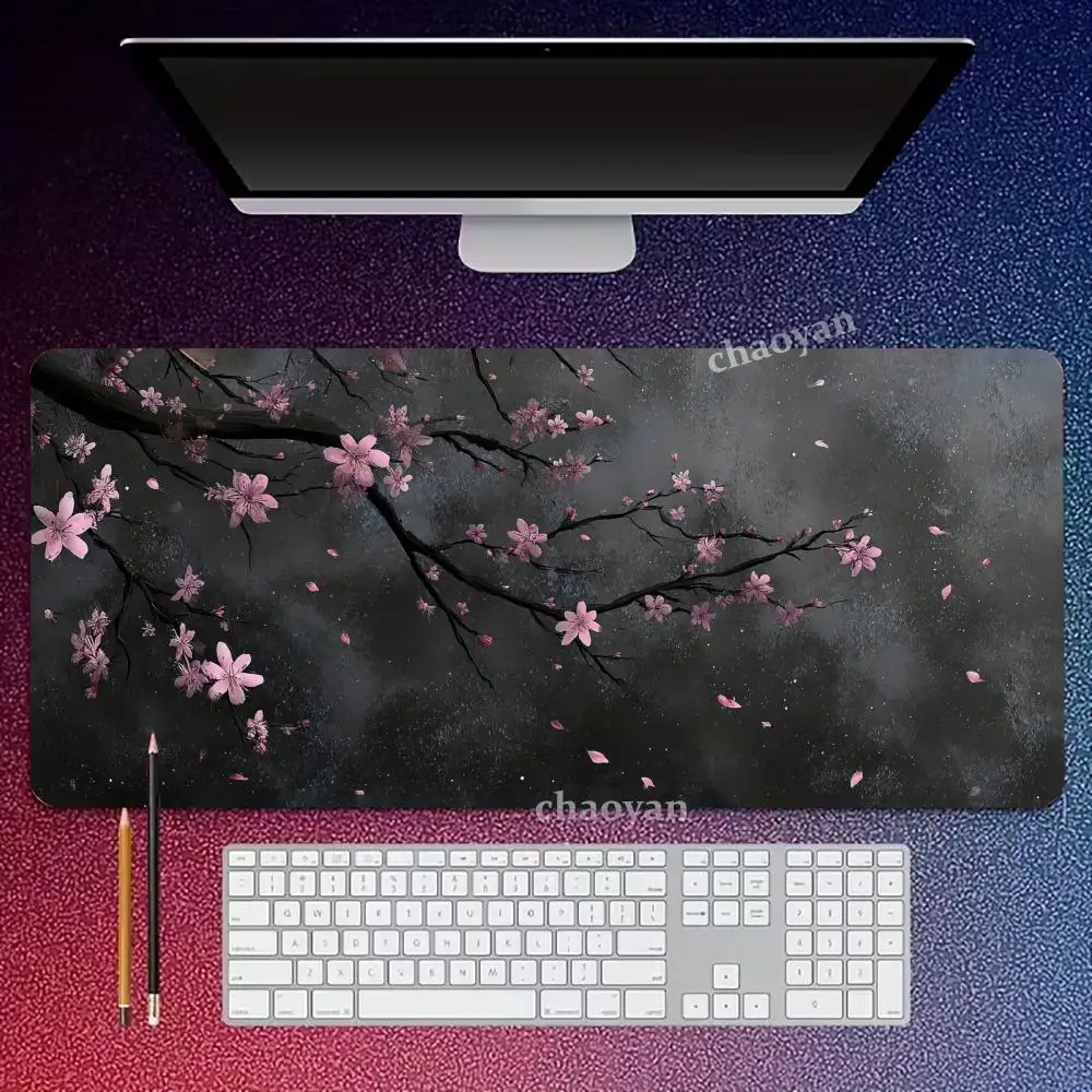Cherry Blossoms Mouse Pad Large Computer Office Game Table Mats XXL Rubber Anti-slip Gaming Keyboard Mousepads Long Desk Pads
