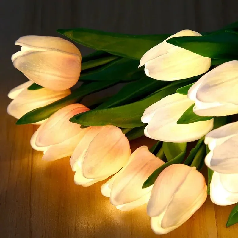 LED Tulpe kleine Nacht lampe Nachttisch lampe ins Schlafzimmer Dekoration Atmosphäre Lampe Geschenk für Kind Freundin