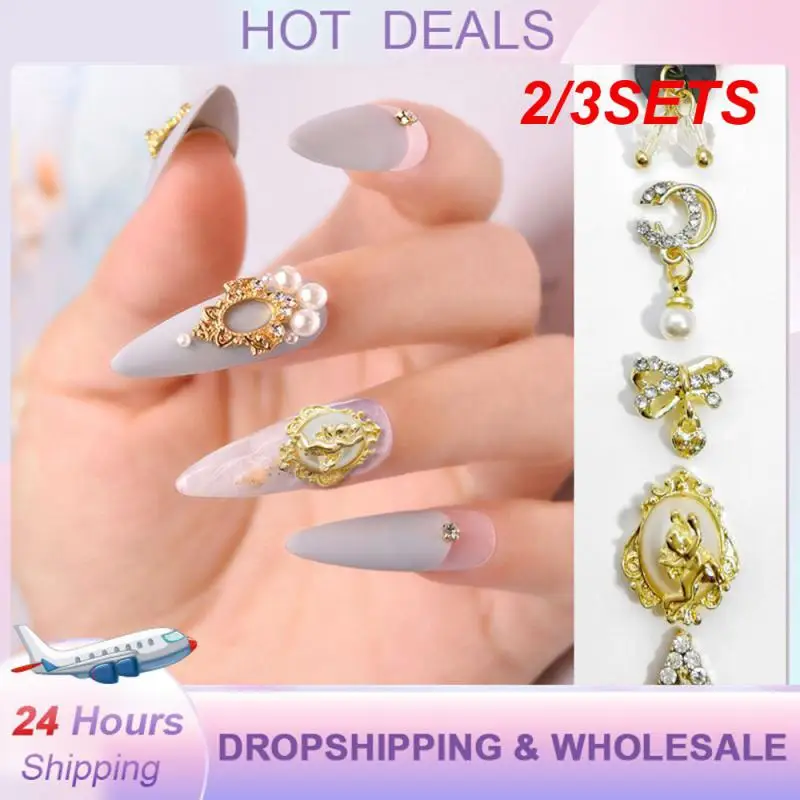 2/3SETS New Charming Fashionable Must Have Shiny Popular Heart Tassel Nail Decoration For A Trendy Look Tassel Nails