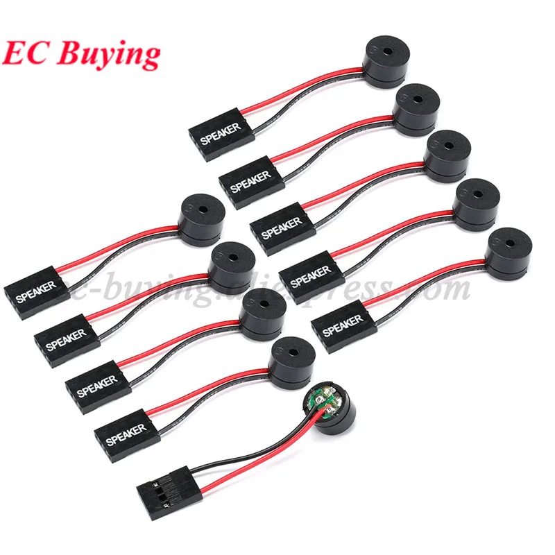 10pcs/1pc Mini Plug Speaker Onboard Case Buzzer Board Beep Alarm Speaker For PC Interanal BIOS Computer motherboard Sounder