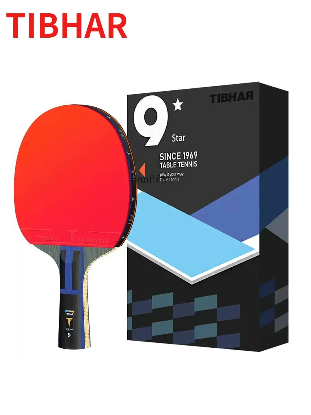 

2023 New Ping Pong Paddle Pimples-in Table Tennis Racket Hight Quality Blade 6/7/8/9 Stars With Bag