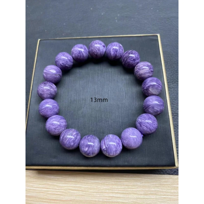 Natural , Charoite Stone, Single Strand Purple Bracelet Men And Women