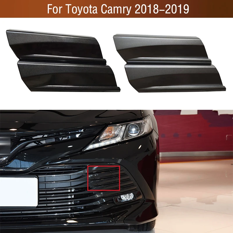 For Toyota Camry 8th 2018-2019 Car Front Bumper Lower Grille Tow Hook Cover Lid Towing Trailer Hauling Eye Cap