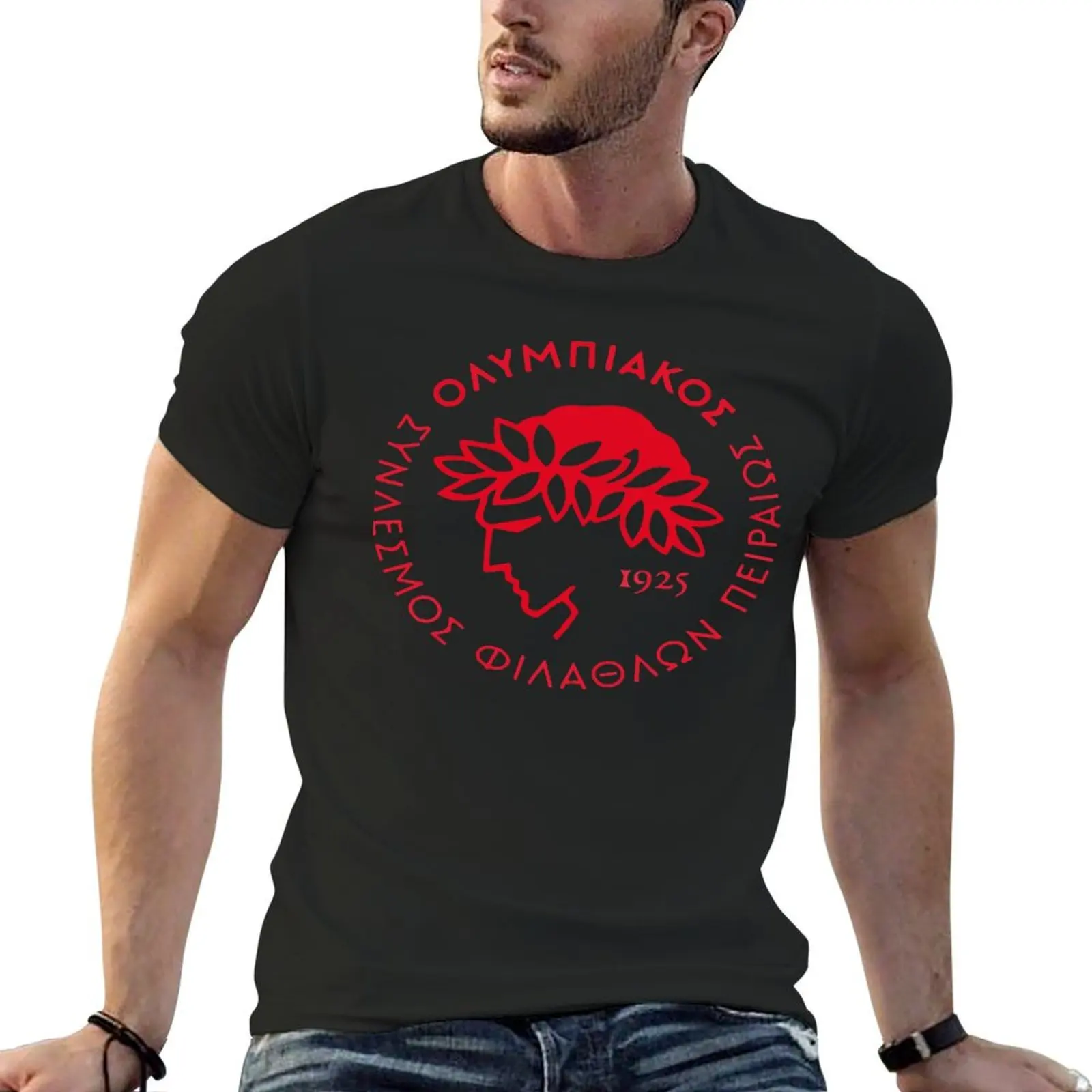 

Olympiakos Classic T-Shirt summer top sports fans oversized animal prinfor boys plus size men clothing