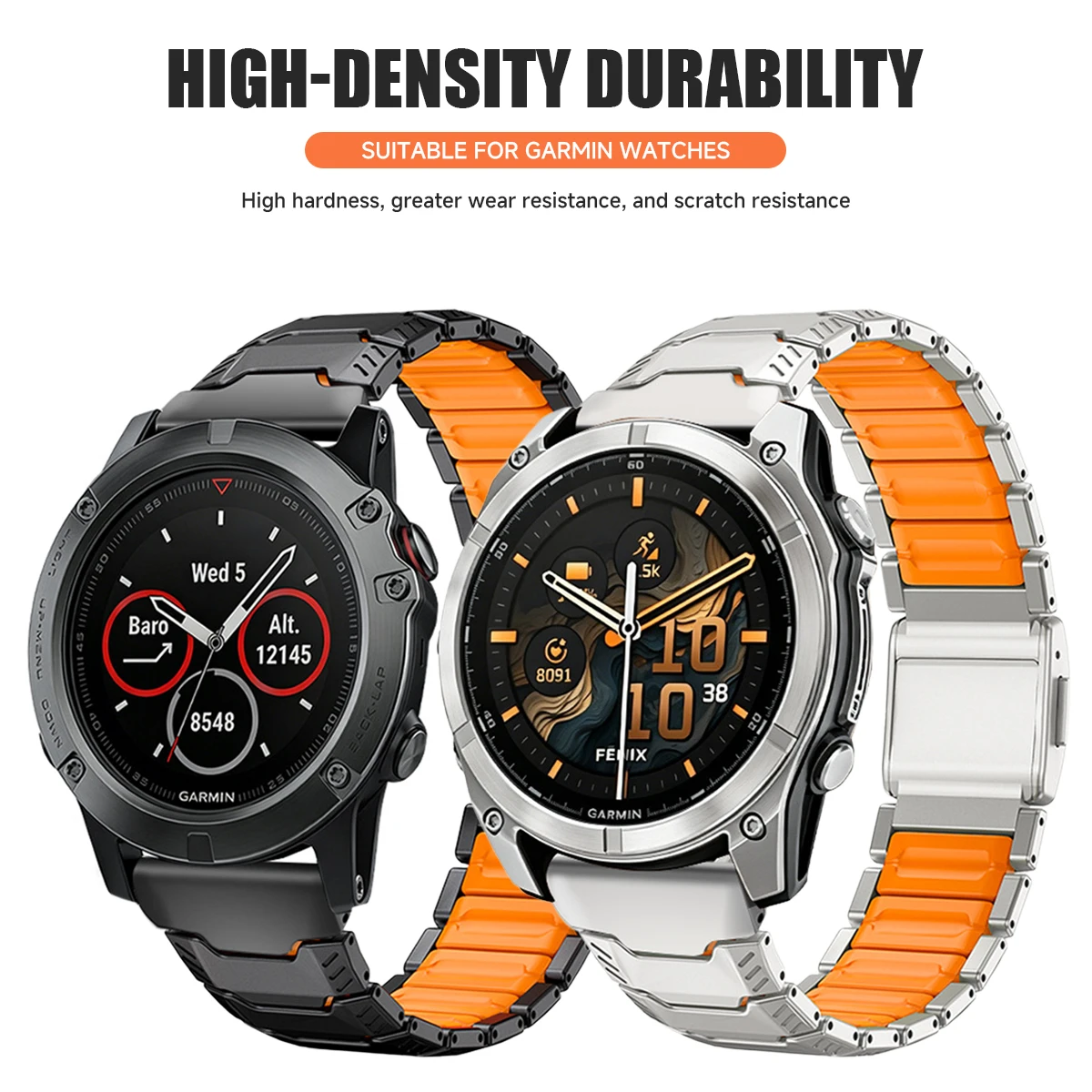26mm 22mm Lightweight Titanium Strap For Garmin Fenix 8 51mm 47mm 7 X Pro 6 5X 5Plus 3 HR Bands Forerunner 965 745 935 Magnetic