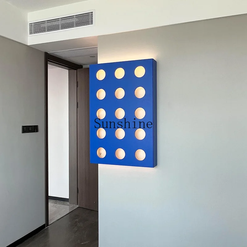 

Customized solid wood paint wall-mounted figure display cabinet transparent acrylic blind box storage wall