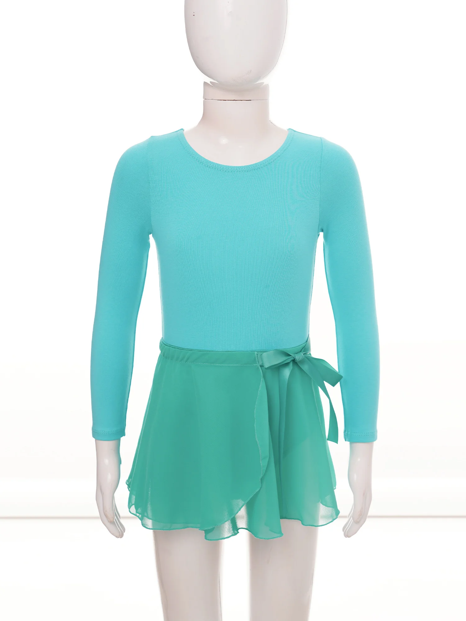 Robe de danse de ballet pour filles, justaucorps en phtalcoton, jupe en mousseline de soie, tenue, 2 pièces