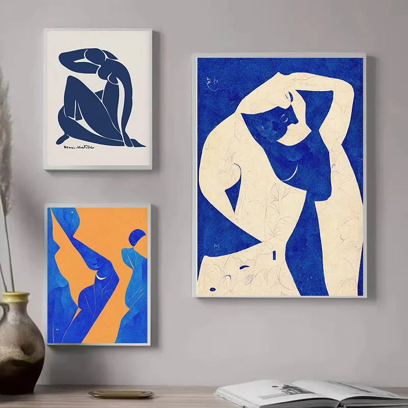 Matisse Henri Blue Woman Botanical Posters Exhibition Wall Art Canvas Painting and Prints Pictures for Bedroom Home Decoration
