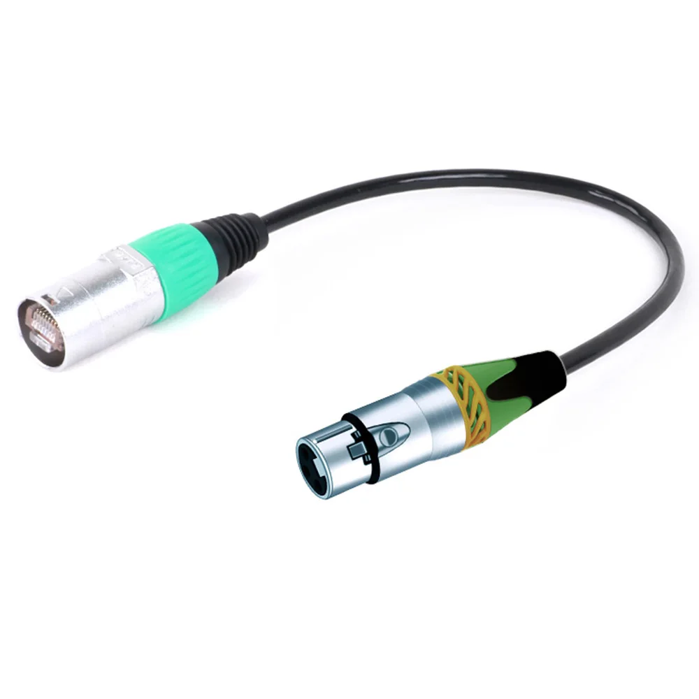 3Pin XLR Female to Waterproof UTP RJ45 8P8C CAT5/5E Male Network Adapter Extension Cable LED Controller Converter Cord