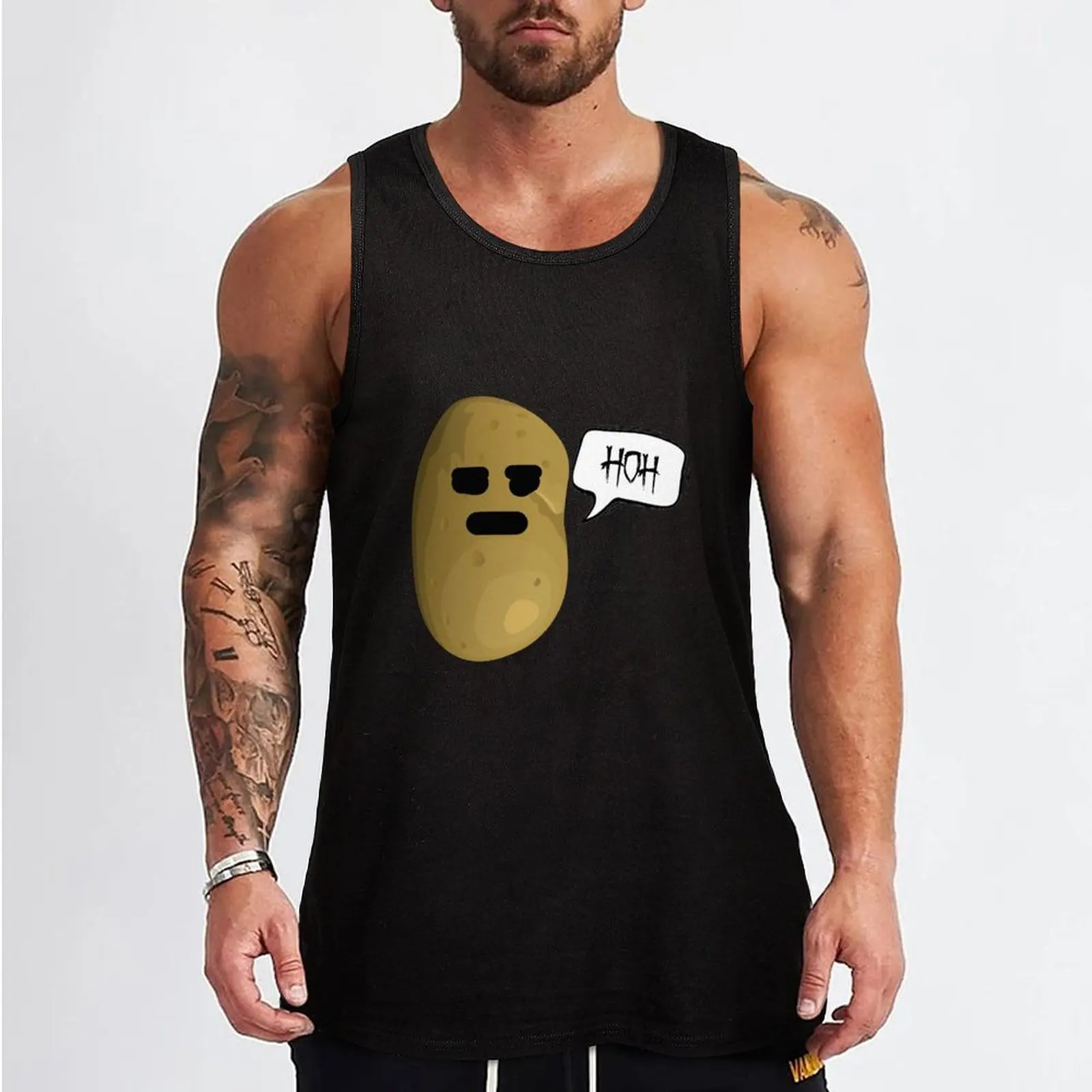 Phasmophobia Potato Tanglewood Tank Top Gym t-shirt man sleeveless shirt man gym clothes men Japanese t-shirt