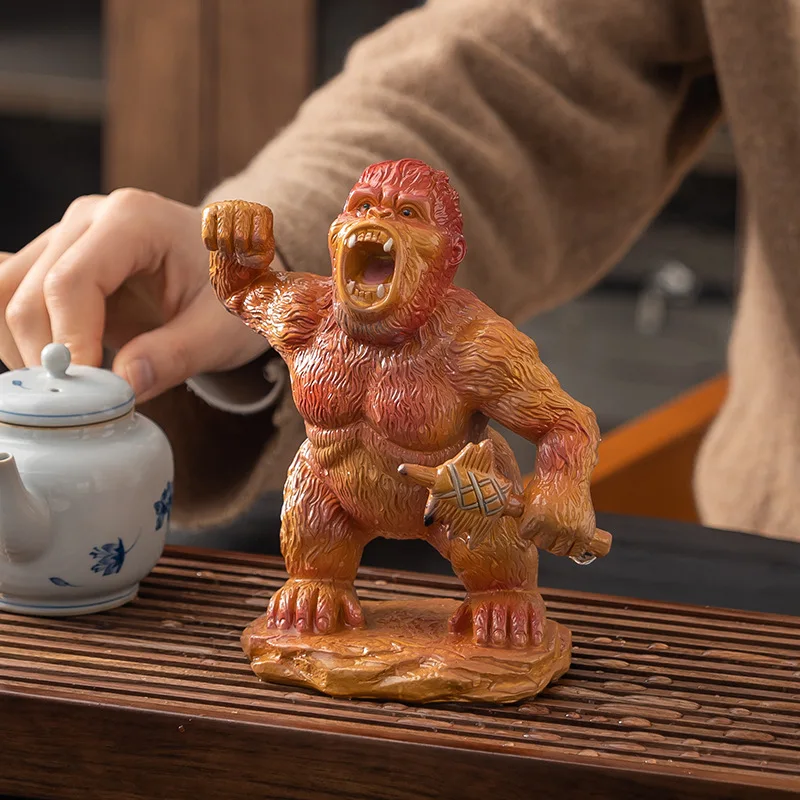 Creative Gorilla Color Changing Tea Pet Ornaments Home Boutique Tea Table Tray Ornaments Kung Fu Tea Set Accessories