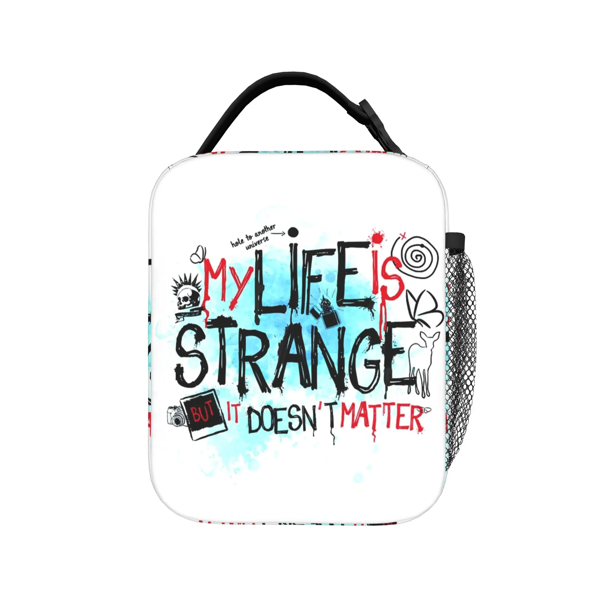 Funny Gifts My Life Is Strange Insulated Lunch Bags Large  Reusable Cooler Bag Tote Lunch Box Office  Outdoor Food Handbags