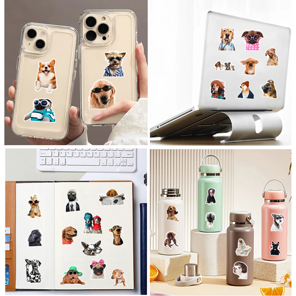 10/50/100pcs Funny Animal Dogs Meme Stickers Cute Cartoon PVC Graffiti Decals Sticker DIY Computer Motorcycle Stationery Helmet