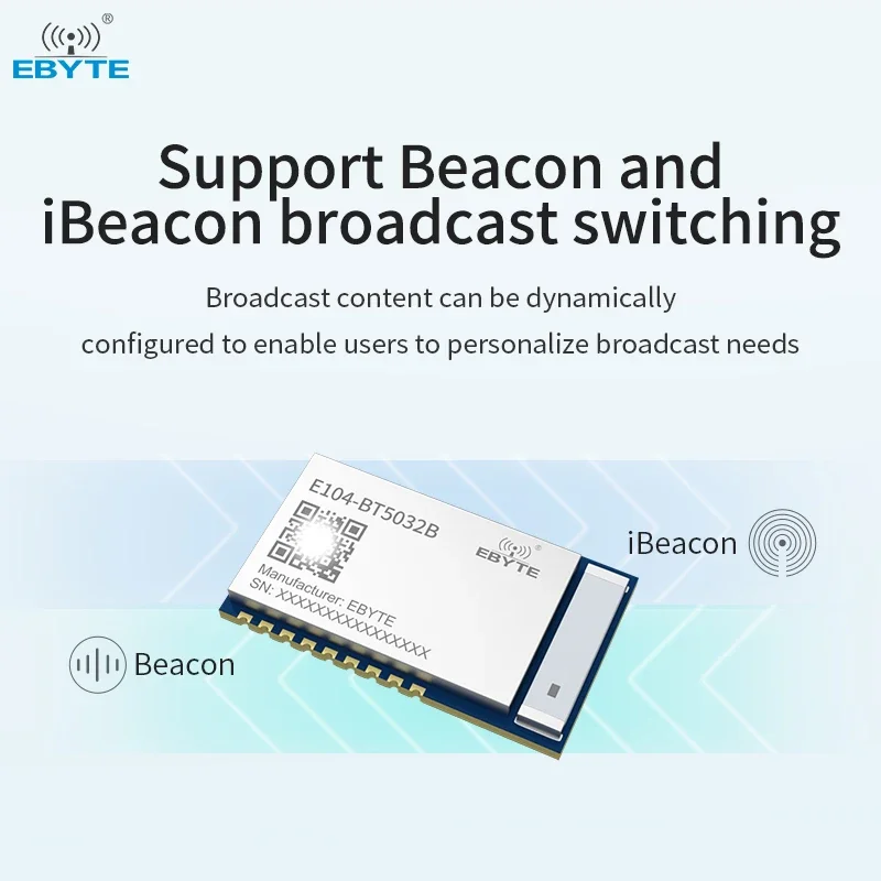 Bluetooth BLE5.0 Wireless Module 2.4GHz EBYTE E104-BT5032B Small Size Low Power RF Transceiver Long Distance 500M 20 dBm