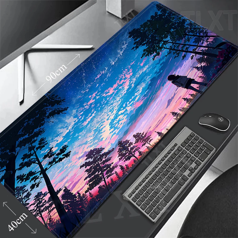 Sunset Landscape Large Mouse Mat Gaming Mousepad Big Gamer Mousepads XXL Mouse Pads Rubber Keyboard Mats Desk Pad 50x100cm