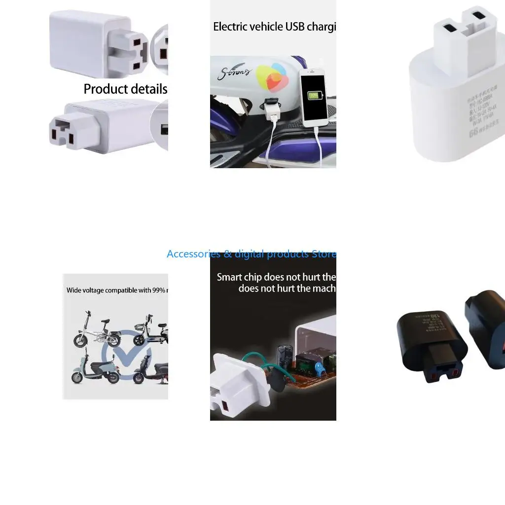 77JD Waterproof Motorcycle Phone Charging Adapter With Overcurrent Protections