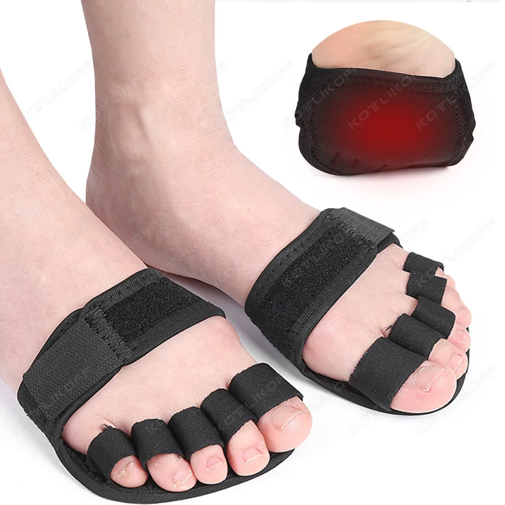 Adjustable Forefoot Metatarsal Pads Pain Relief Orthotics Toe Separator Anti-Slip Protector Shoes Insoles Cushion Foot Care Tool