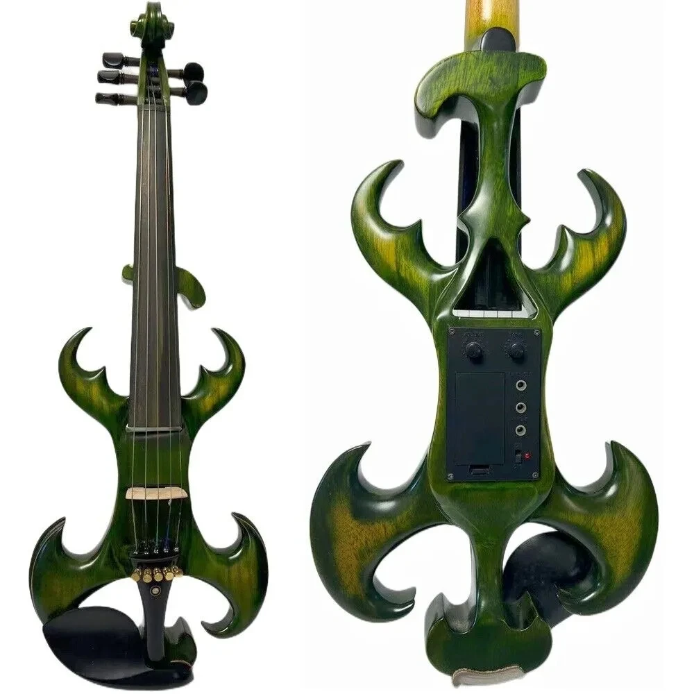 

New Model Crazy-4 SONG brand Green 4/4 5 strings electric Violin solid wood