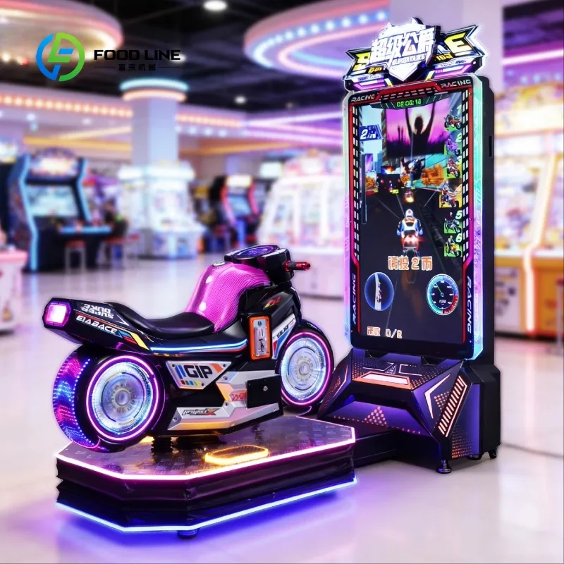 Commercial Use Dynamic Racing Motorcycle Arcade Entertainment CE Coin-Operated English Simulation Plastic 110-240V Power Single