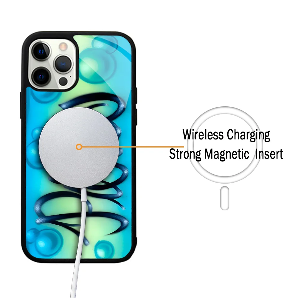 Pisces Phone Case For IPhone 11 12 13 14 15 Plus Pro Max Mirror Acrylic Cover For Magsafe Wireless Charging