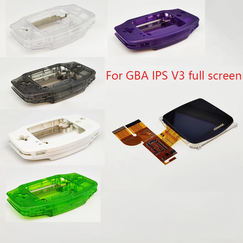 V4 full fit integrated screen 3.0 inch original IPS high brightness LCD screen, For Gameboy GBA no cutting shell no welding