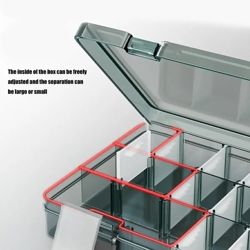 Organizzatore stoccaggio KXRA Small Parts con custodia per gioielli hardware sul coperchio