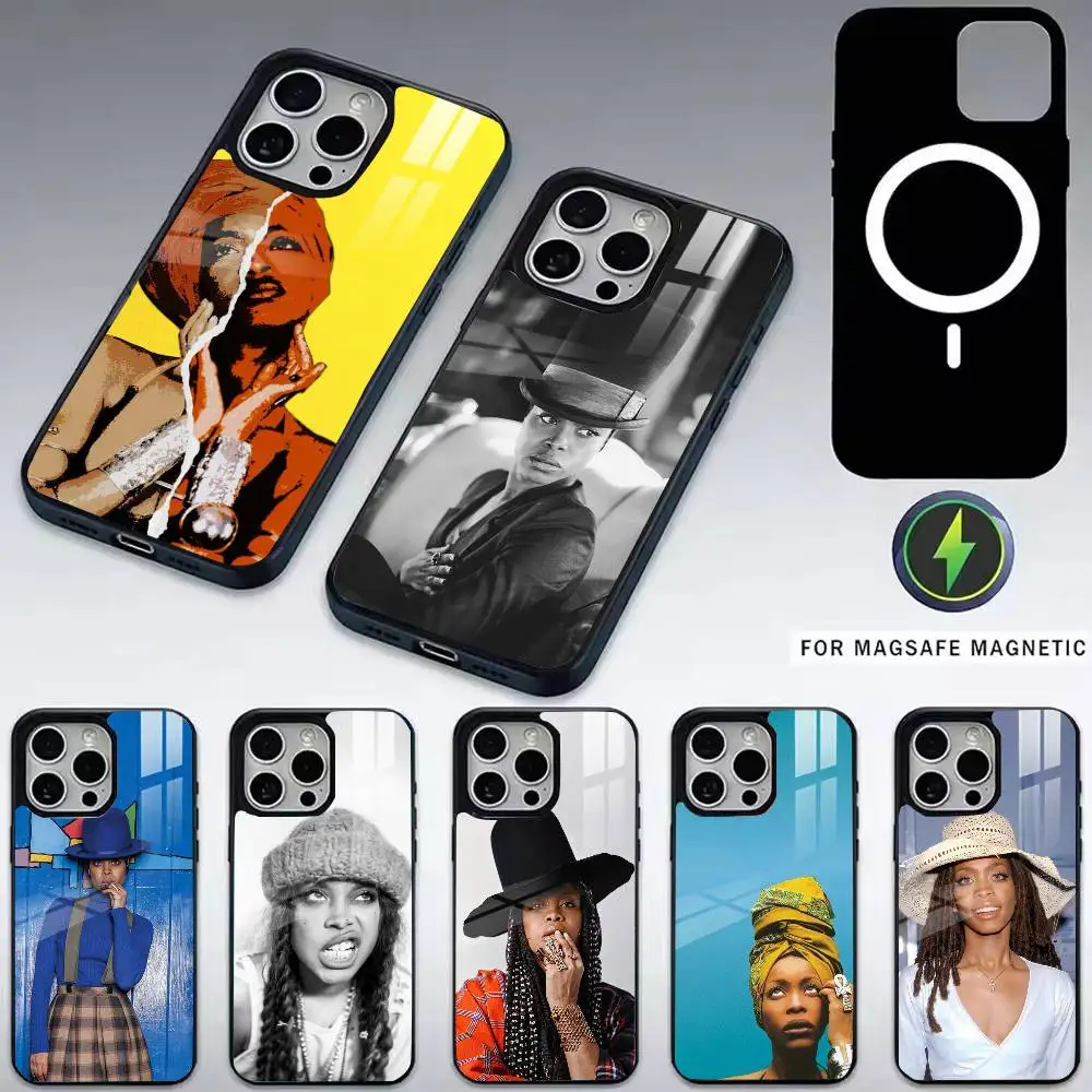 

Erykah-h Badu-U Singer Phone Case For iPhone17,16,15,14,13,12,11 Plus,Pro Magnetic For Magsafe Wireless Charging